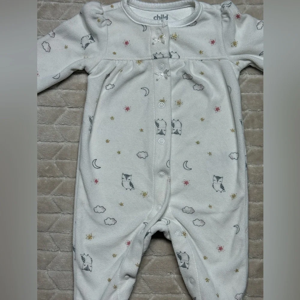 Carter's | Baby Girl Footie Fleece Pajamas | 0-3M